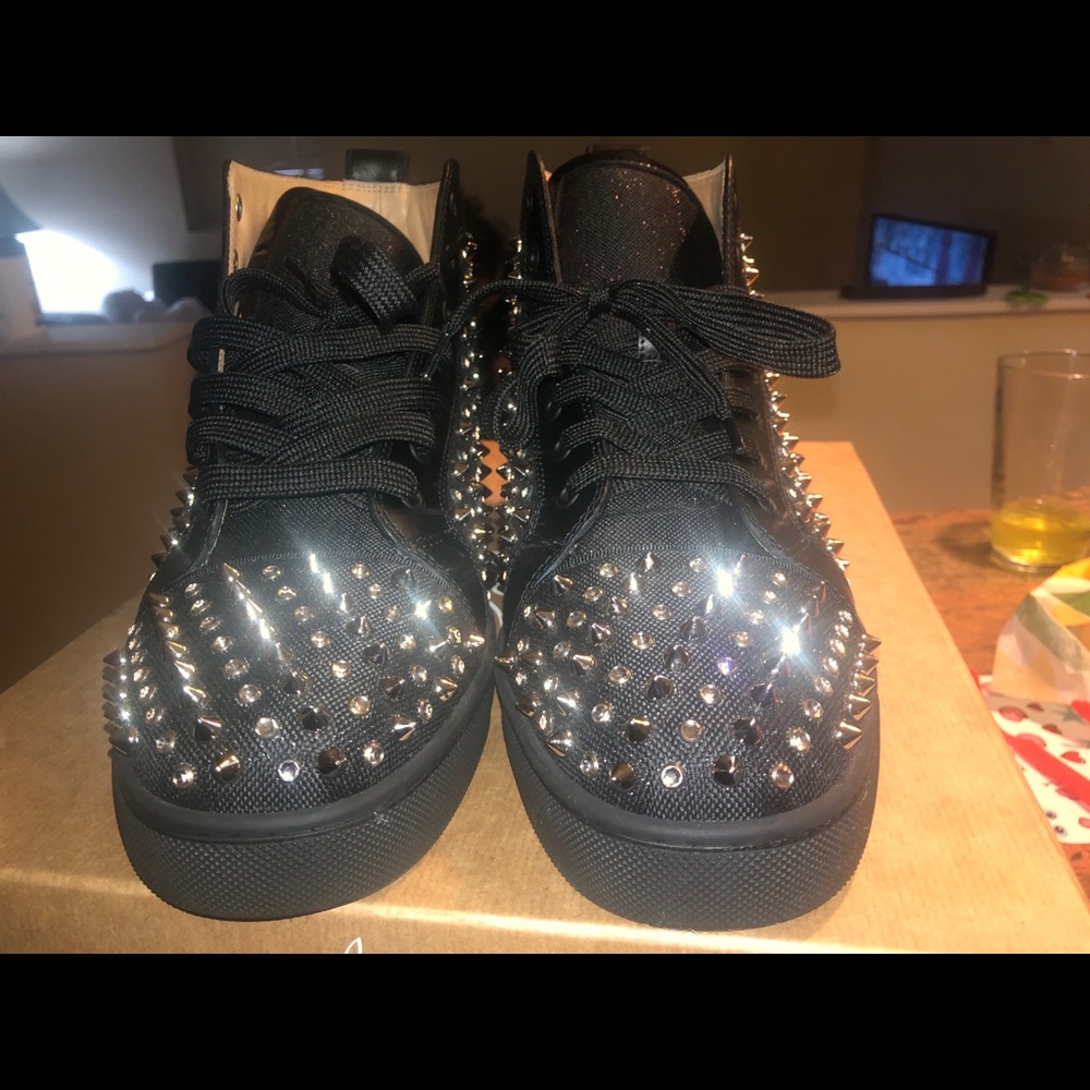 christian louboutin flat canvas lurex clf pat gg